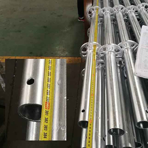 Hot Dip Galvanized HDG Ringlock Scaffolding Vertical Standard